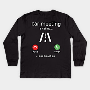 car meeting Kids Long Sleeve T-Shirt